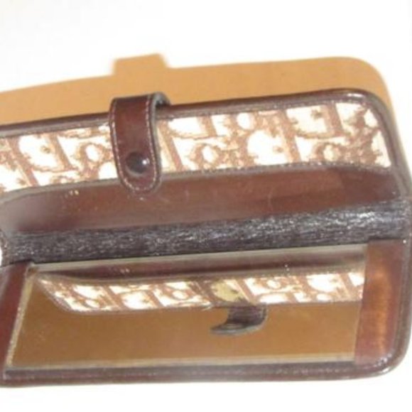 Dior Brown 'Trotter' Print Canvas Mirror Comb Case - Picture 9 of 12